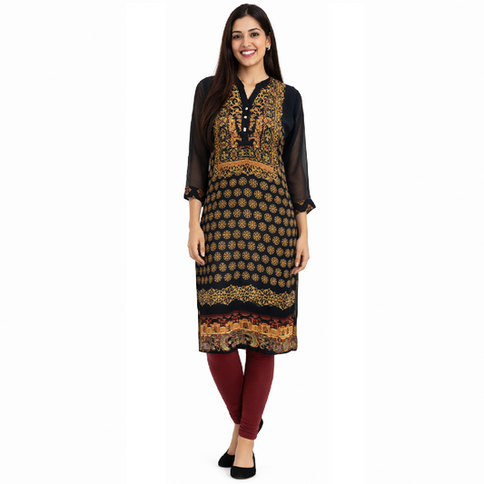 Georgette digital print kurtis best for all occassions