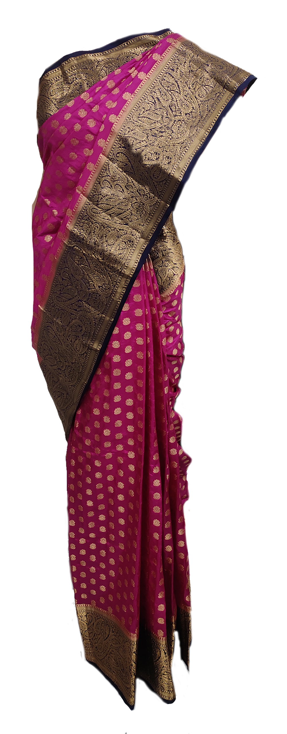 Dola silk jari buti sarees wedding collection Rani Pink