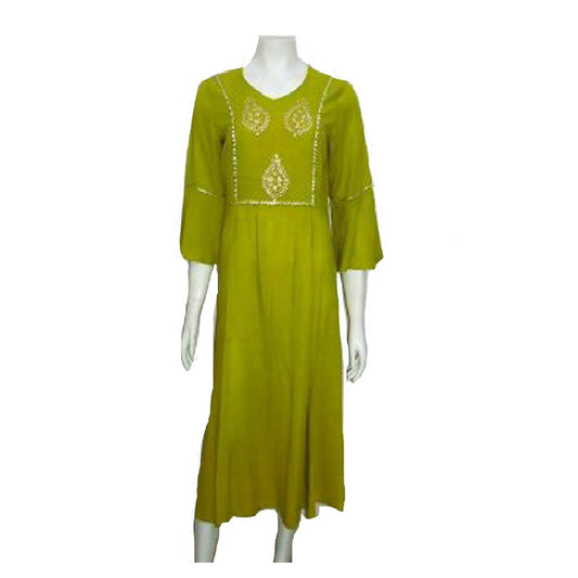 Fresh Green Jaipuri kurti all sizes available