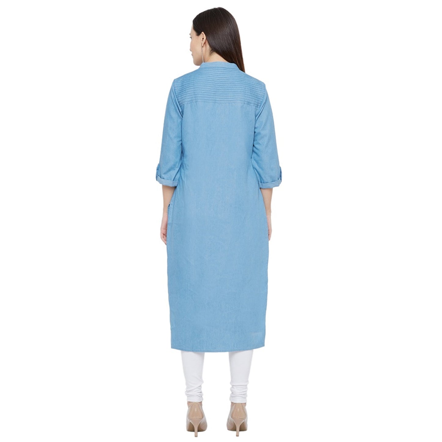 Denim Kurtis for Women Light Blue