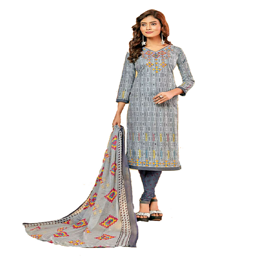 Cotton dress material printed daily wear