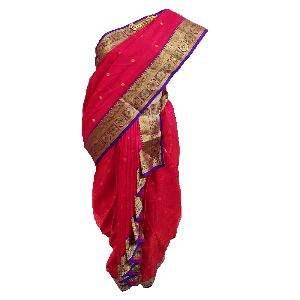 Ready to wear Nauvaari saree for women, festivals and weddings special Cotton silk, free size