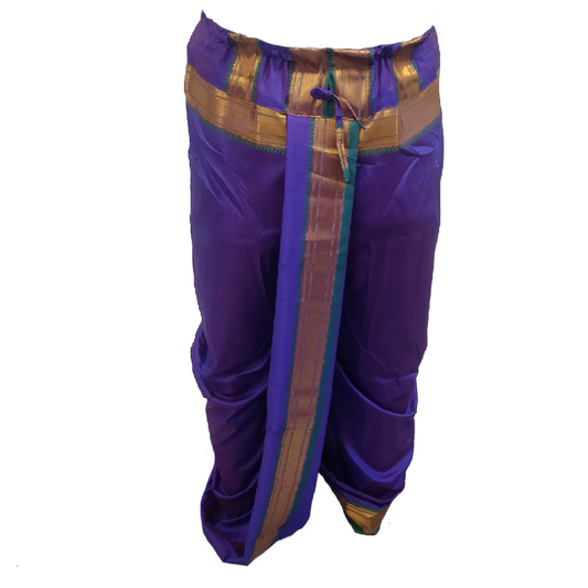 Dhoti for men ready to wear Best for holistic moments Royal Blue color, free size Catelon Silk