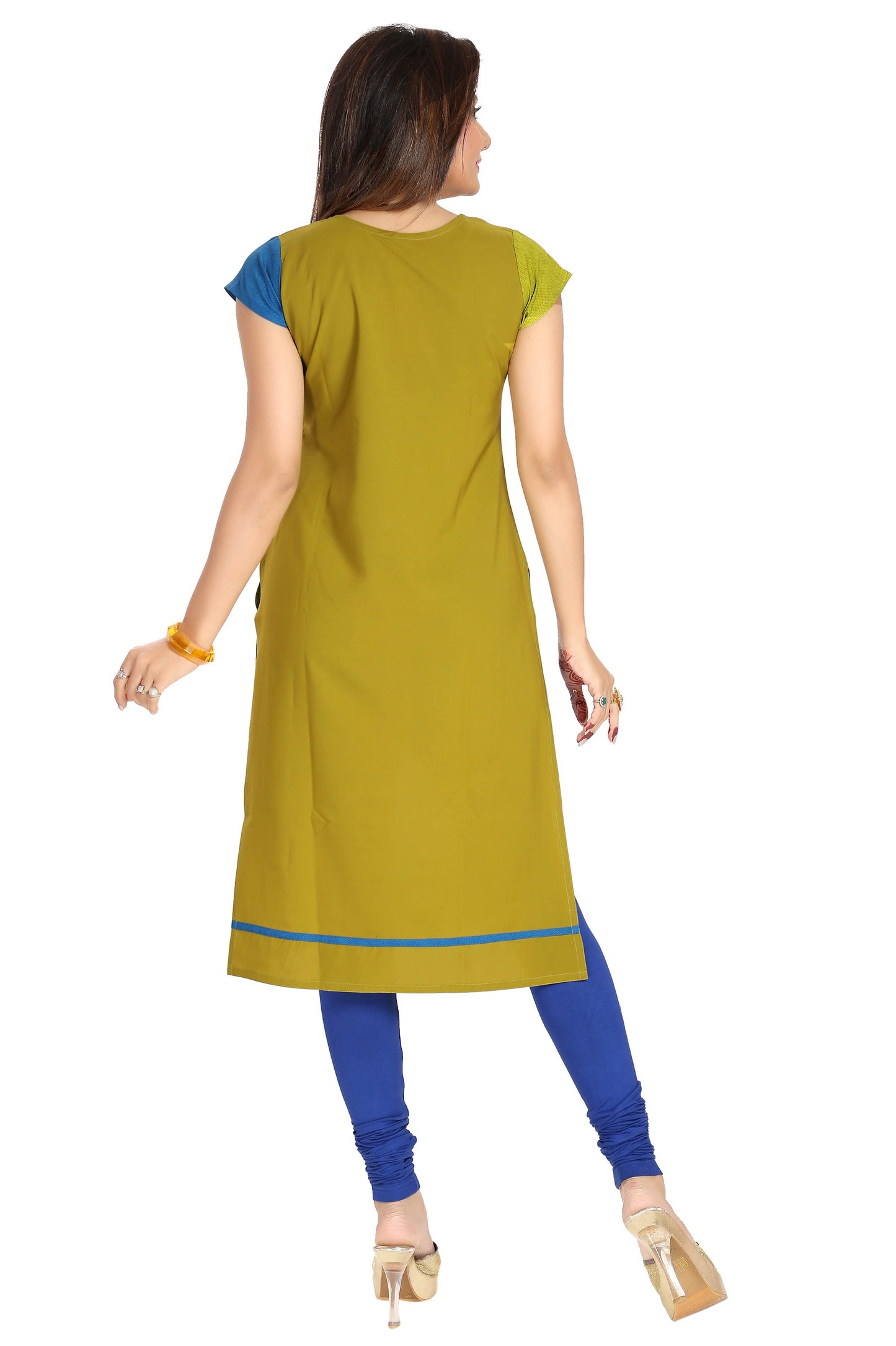 Quick dry poly crepe kurti light weight daily wear - Size -L