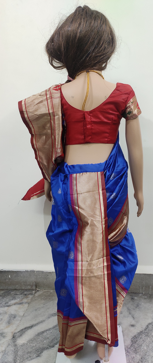 Girls ready to wear nauvaari saree ( waist to ankle 25 inch)