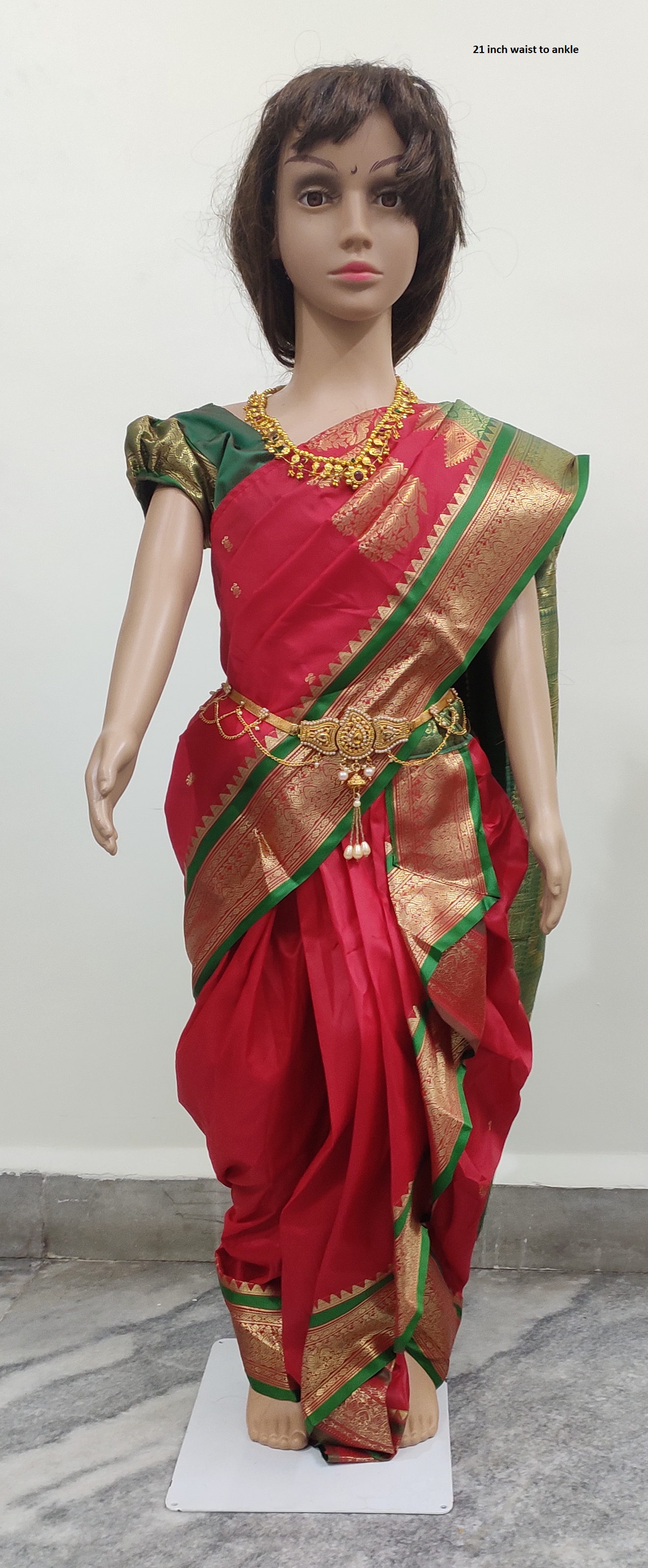 Girls nauvaari saree Art Silk wedding and festival collection