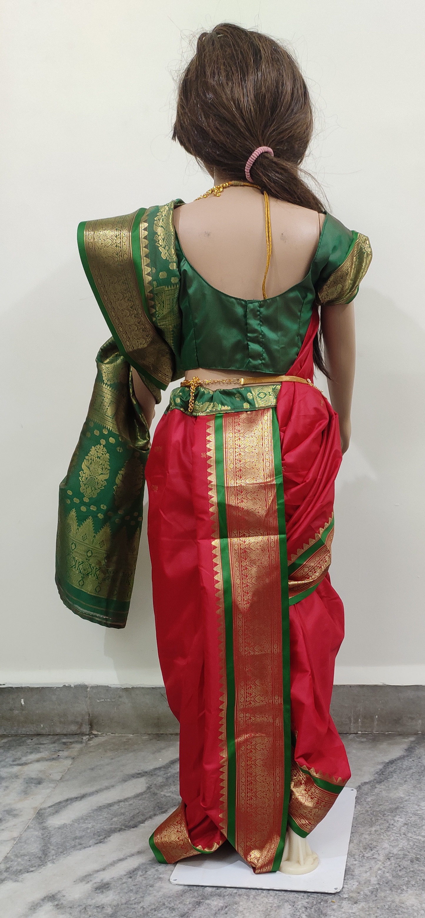 Girls nauvaari saree Art Silk wedding and festival collection