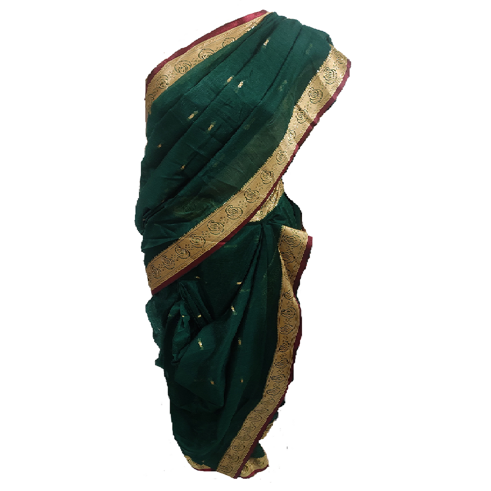 Reshim Woven bottle green saree – Rajaau Ethnics - A unit of Oum Sai ...