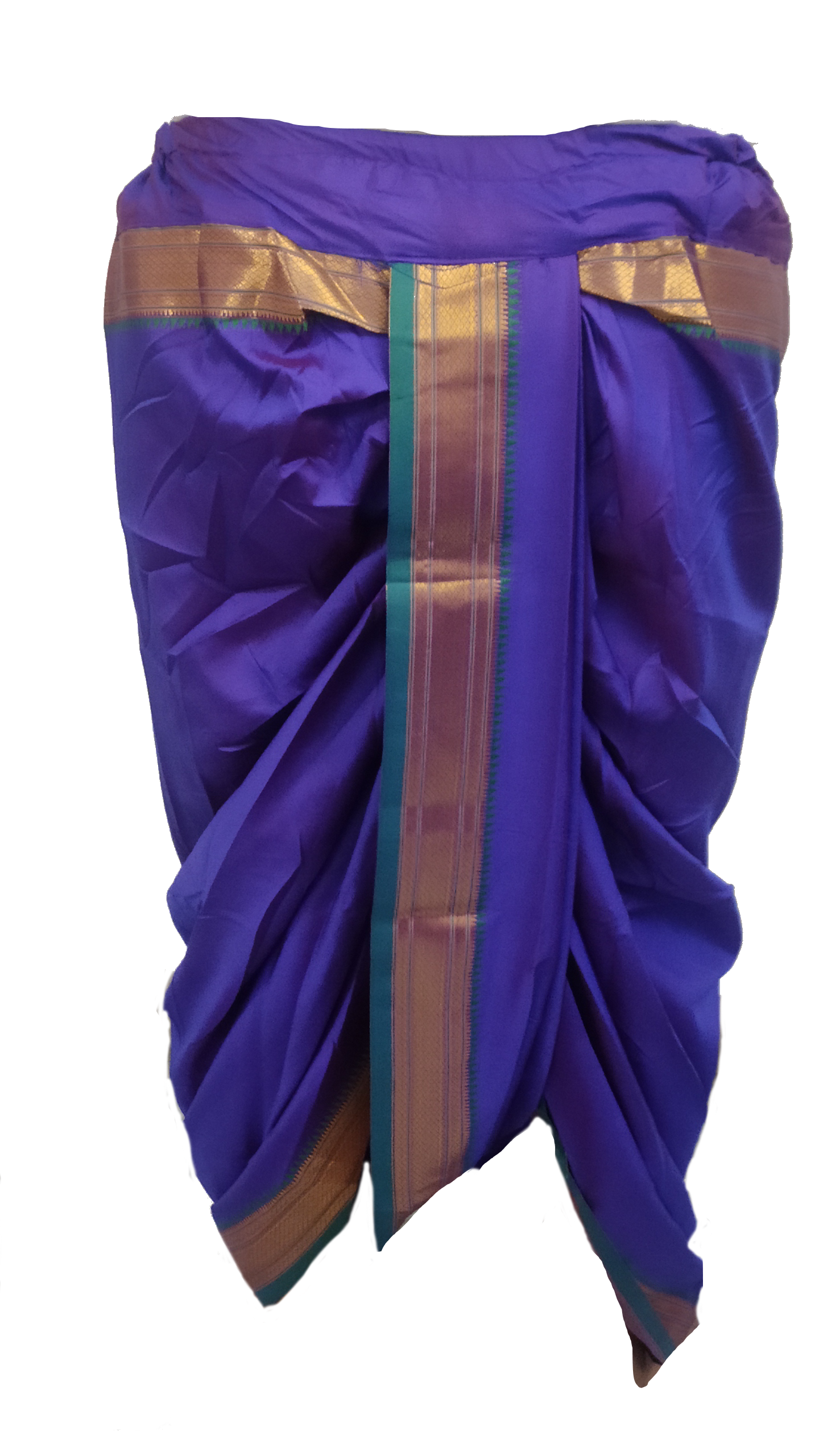 Dhoti for men ready to wear Best for holistic moments Royal Blue color, free size Catelon Silk