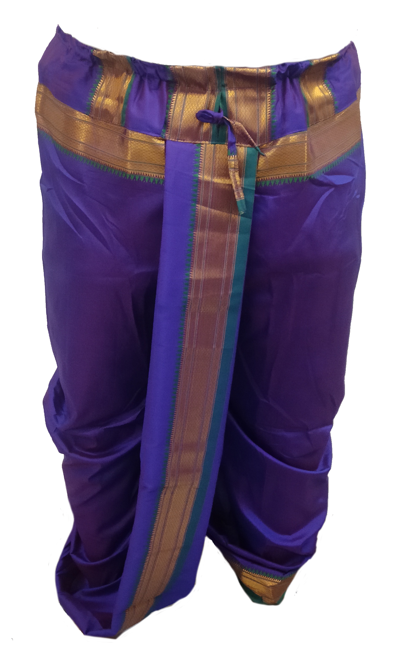 Dhoti for men ready to wear Best for holistic moments Royal Blue color, free size Catelon Silk