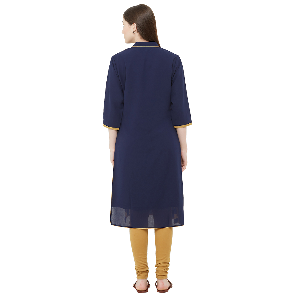 Georgette Kurti for women Navy Blue